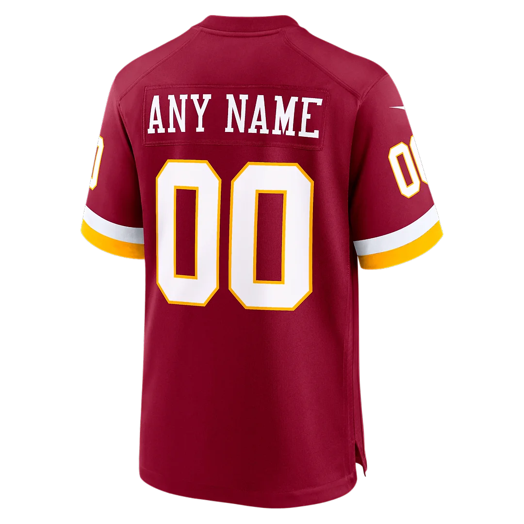 Zennovawear Washington Commanders Youth Custom Game Jersey - Burgundy