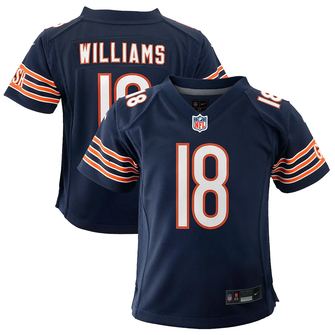 Zennovawear Caleb Williams Chicago Bears Youth Game Jersey - Navy
