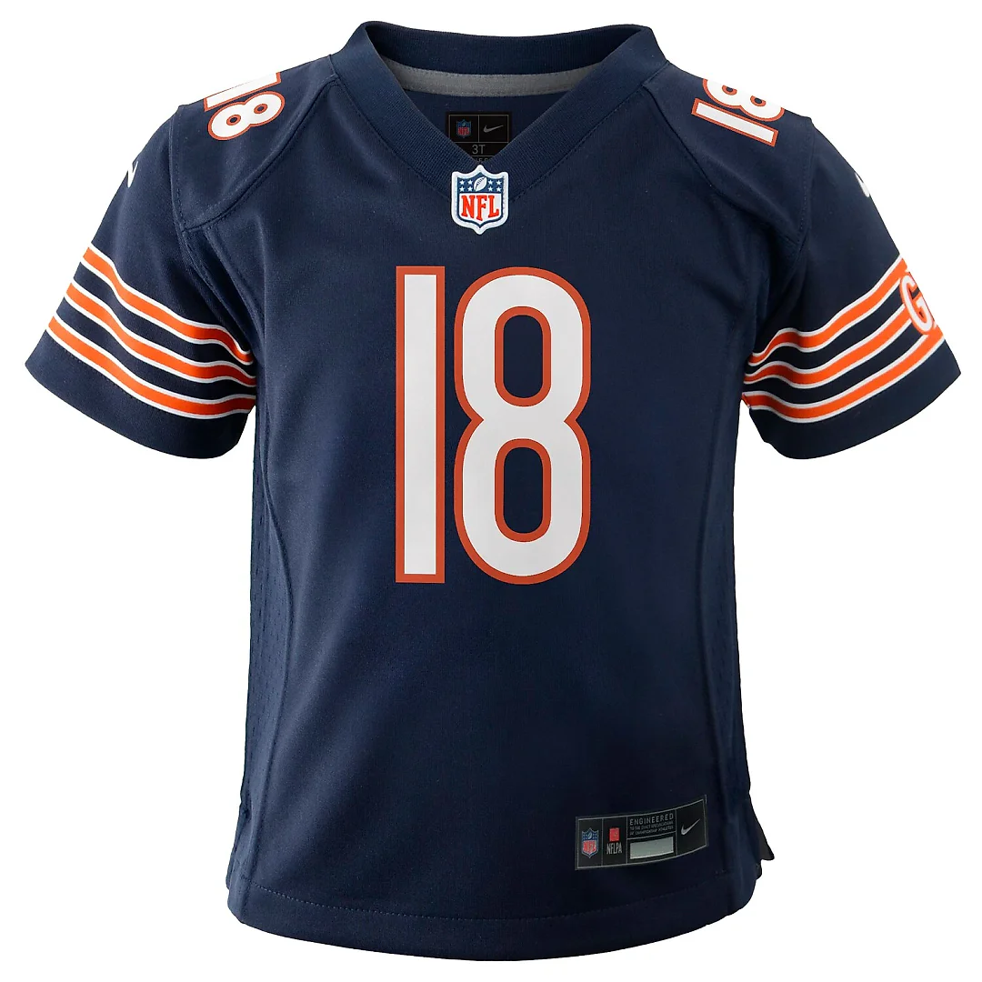 Zennovawear Caleb Williams Chicago Bears Youth Game Jersey - Navy