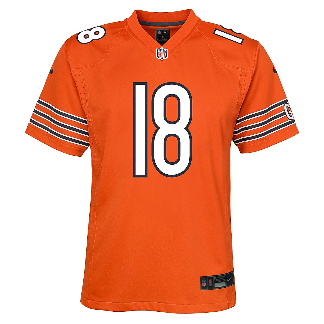 Zennovawear Caleb Williams Chicago Bears Youth Game Jersey - Orange