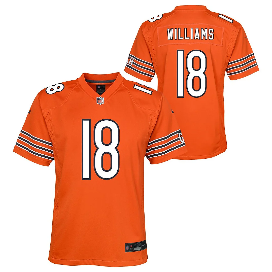 Zennovawear Caleb Williams Chicago Bears Youth Game Jersey - Orange
