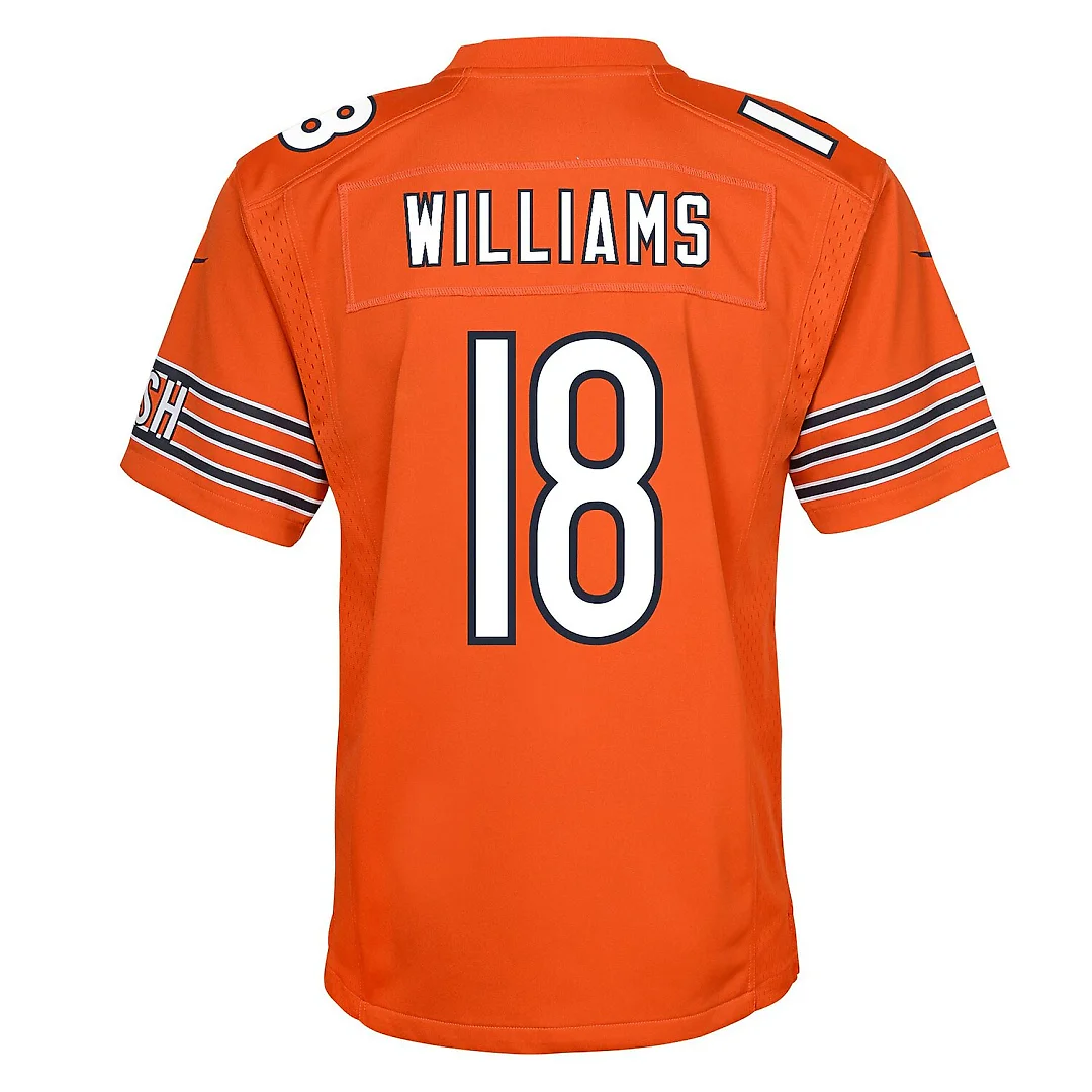 Zennovawear Caleb Williams Chicago Bears Youth Game Jersey - Orange