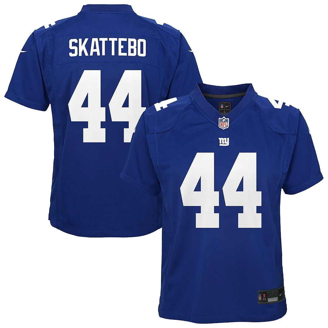 Zennovawear Cam Skattebo New York Giants Youth Team Game Jersey - Royal
