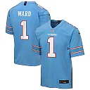 Zennovawear Cameron Ward Tennessee Titans Youth Game Jersey - Light Blue