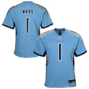 Zennovawear Cameron Ward Tennessee Titans Youth Team Game Jersey - Light Blue