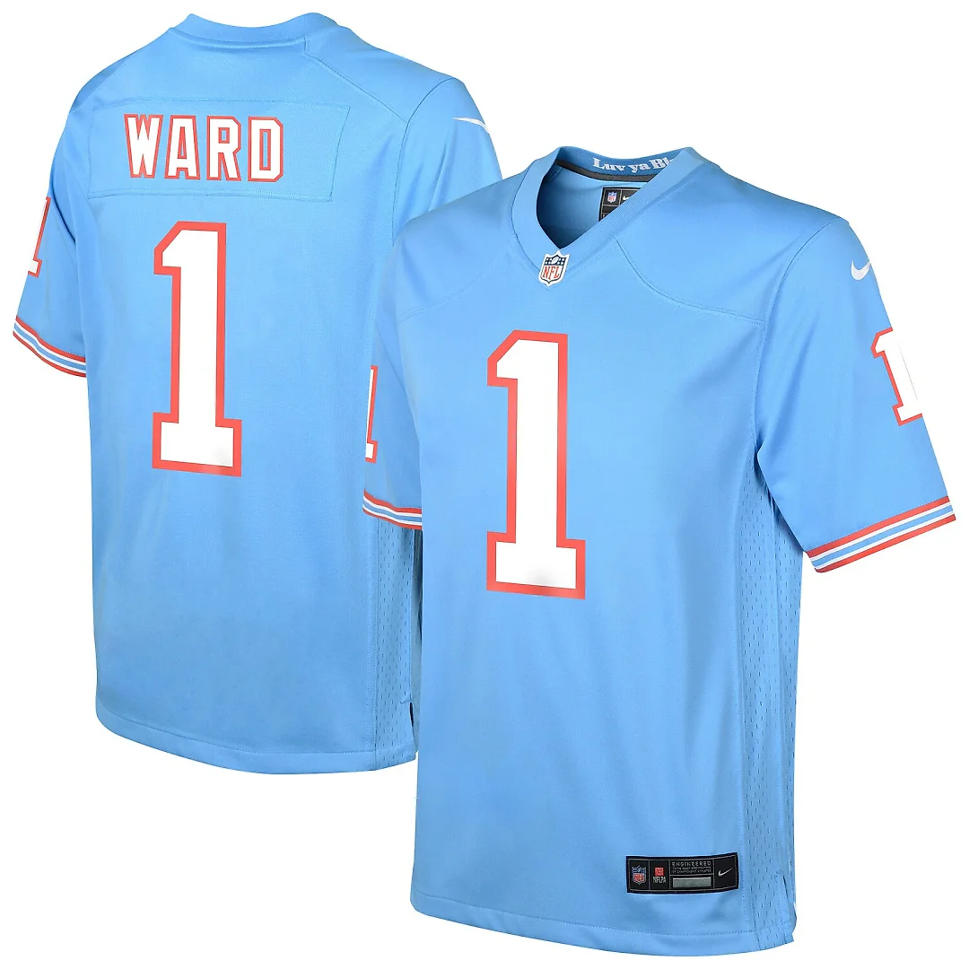 Zennovawear Cameron Ward Tennessee Titans Youth Alternate Game Jersey - Light Blue