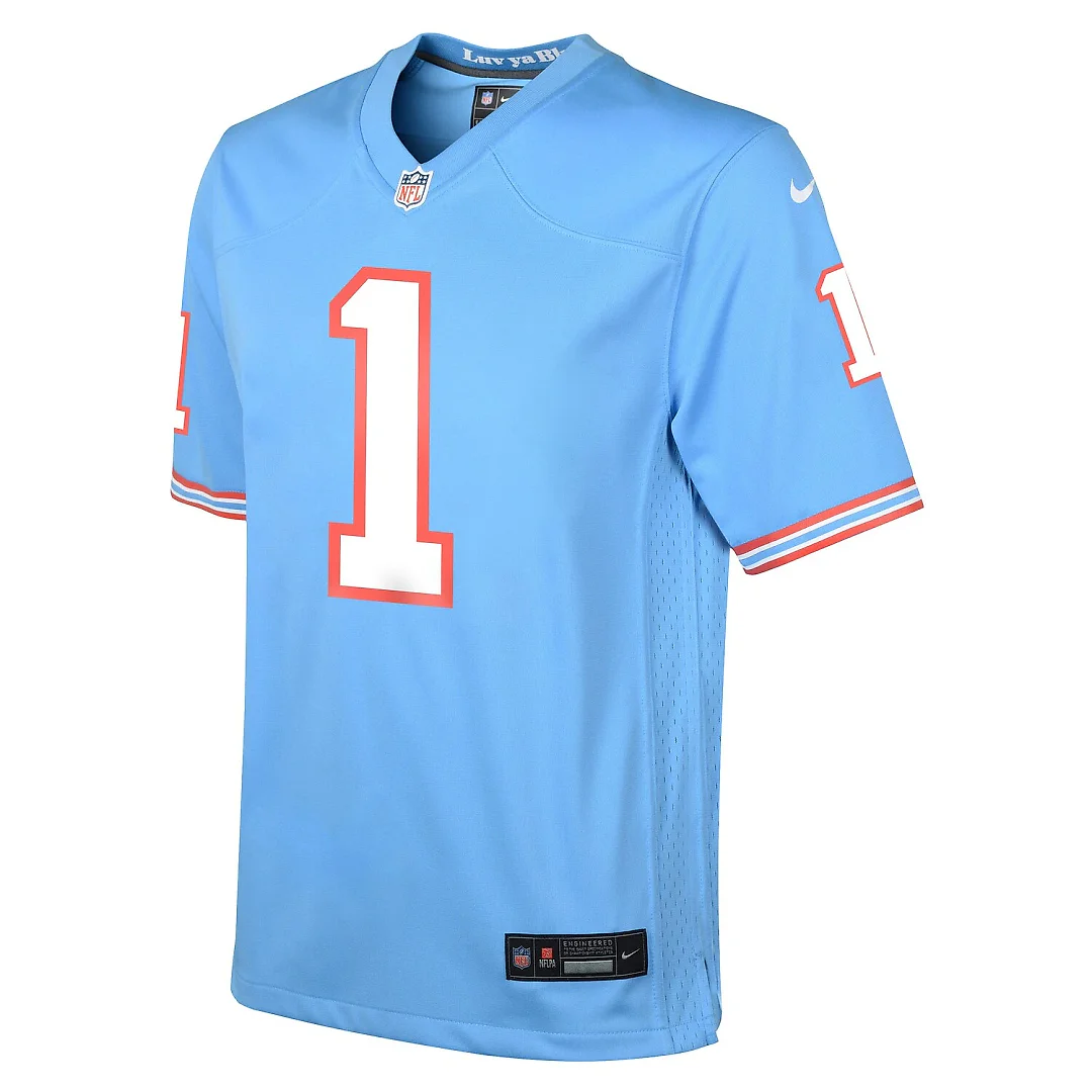 Zennovawear Cameron Ward Tennessee Titans Youth Alternate Game Jersey - Light Blue