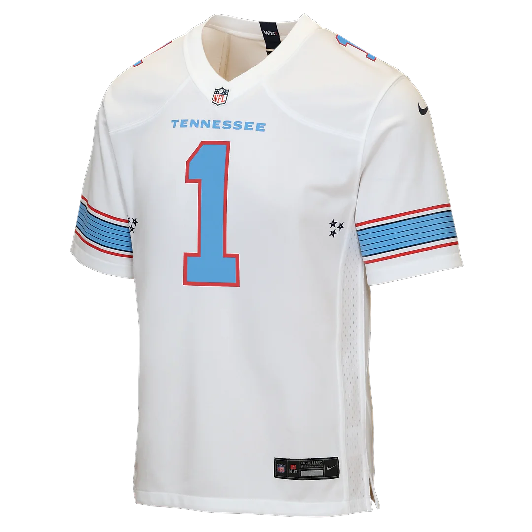 Zennovawear Cameron Ward Tennessee Titans Youth Game Jersey - White