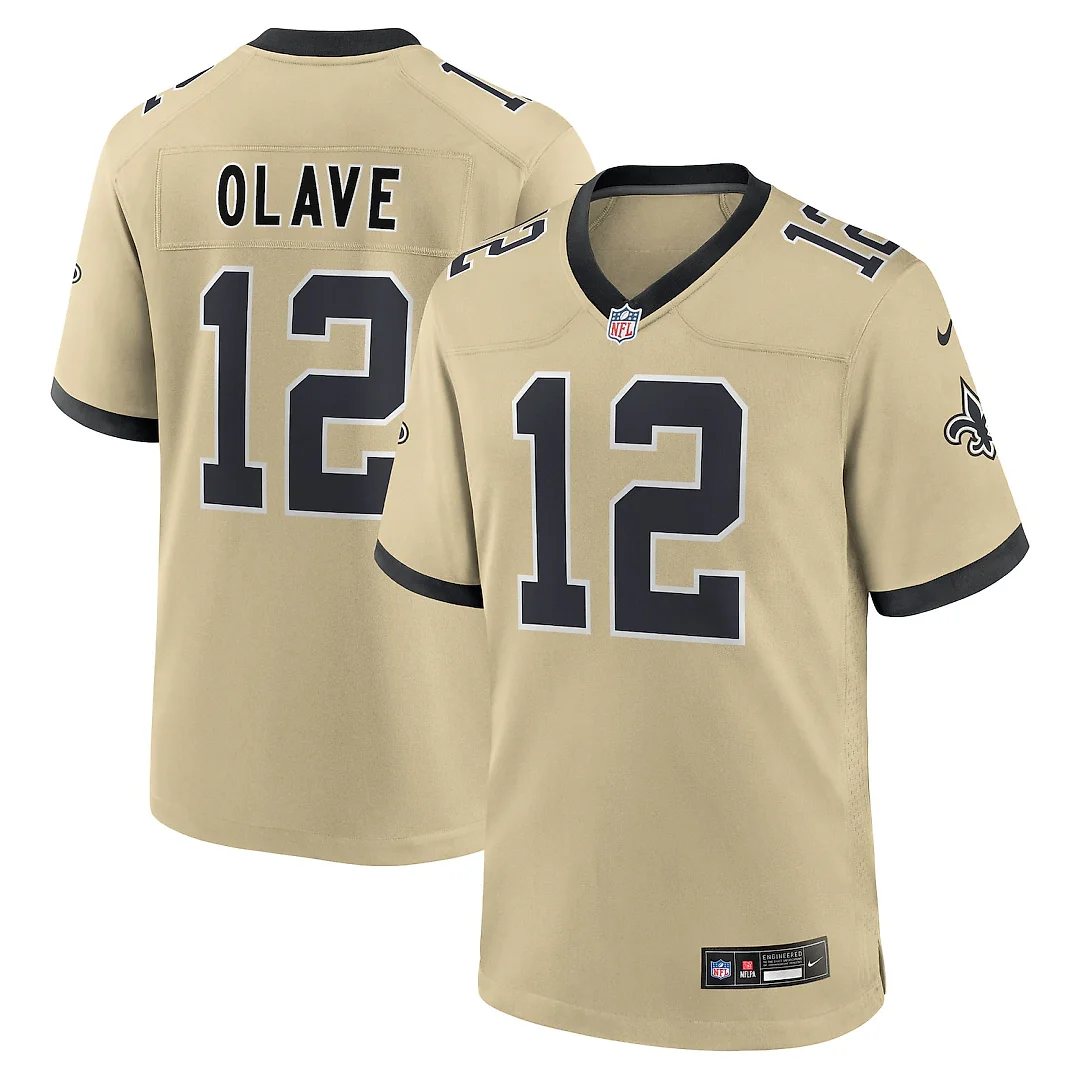 Zennovawear Chris Olave New Orleans Saints Youth Gameday Golds Alternate Game Player Jersey - Gold