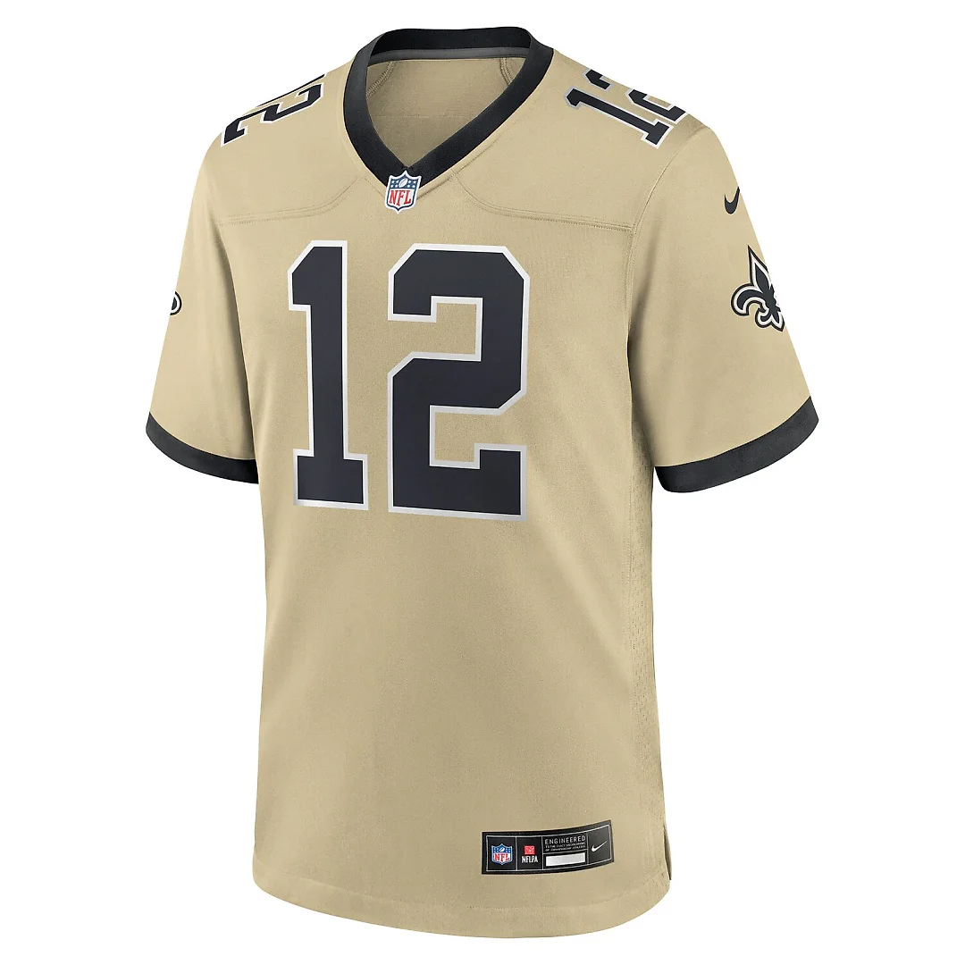 Zennovawear Chris Olave New Orleans Saints Youth Gameday Golds Alternate Game Player Jersey - Gold