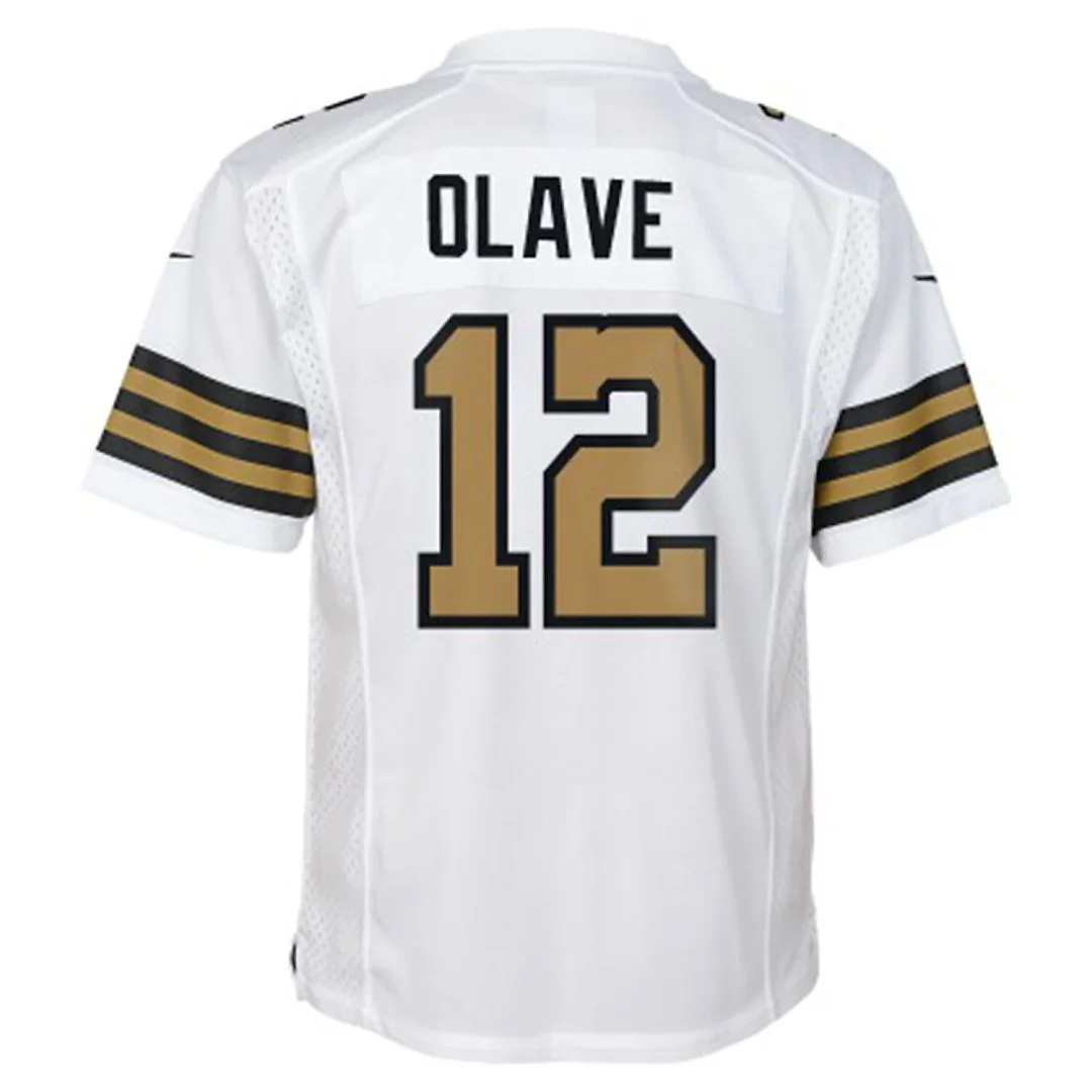 Zennovawear Chris Olave New Orleans Saints Youth Game Jersey - White