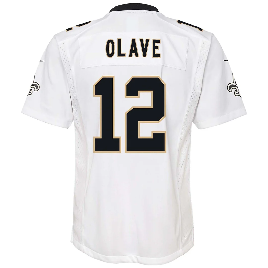 Zennovawear Chris Olave New Orleans Saints Youth Game Jersey - White