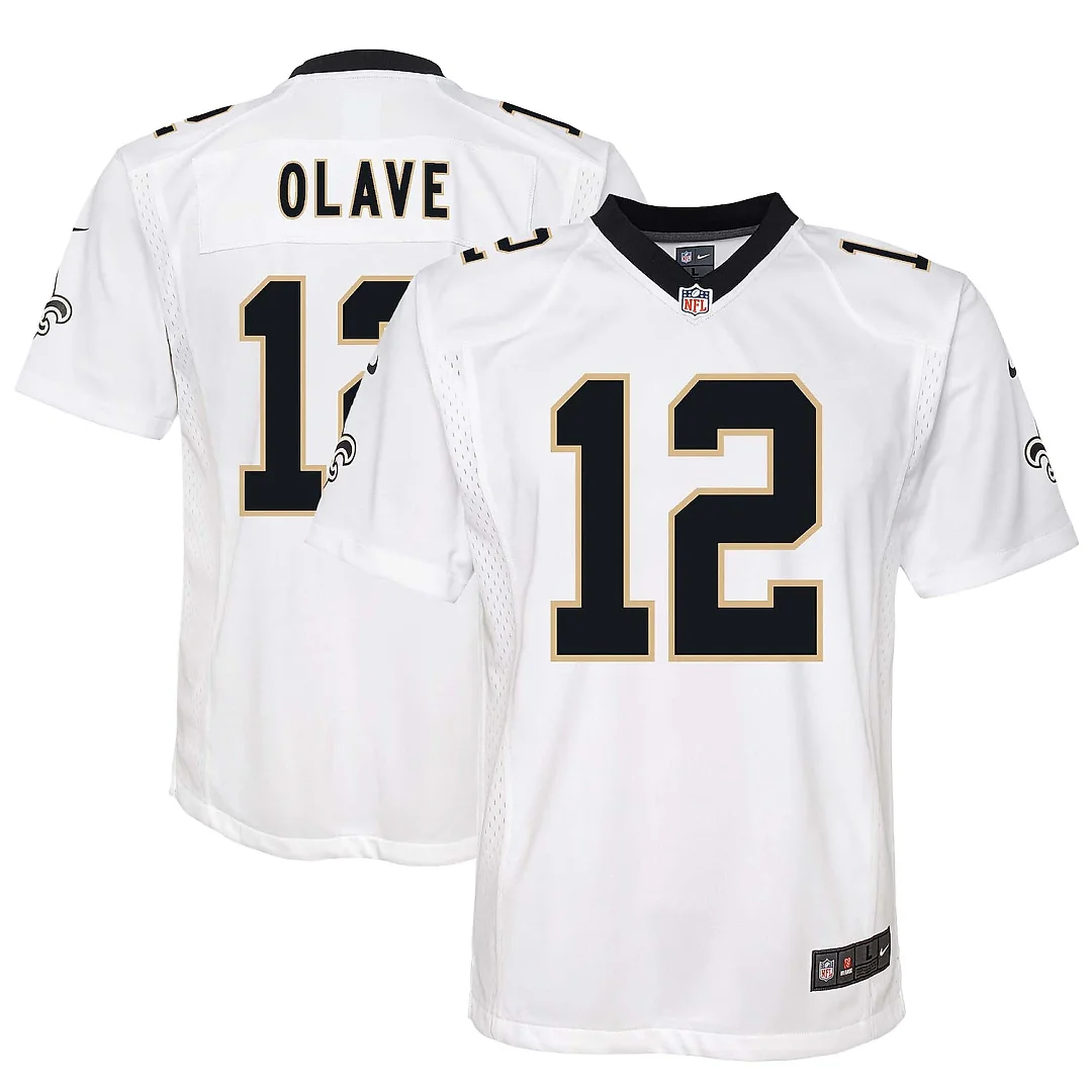 Zennovawear Chris Olave New Orleans Saints Youth Game Jersey - White