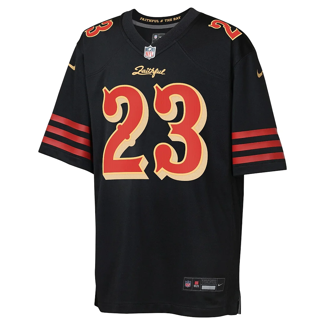 Zennovawear Christian McCaffrey San Francisco 49ers Youth 2025 Rivalries Collection Game Jersey - Black