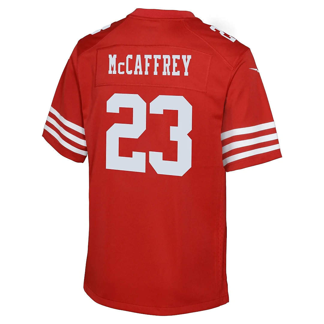 Zennovawear Christian McCaffrey San Francisco 49ers Youth 80th Anniversary Game Jersey - Scarlet
