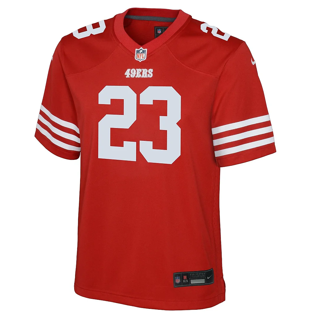 Zennovawear Christian McCaffrey San Francisco 49ers Youth Game Jersey - Scarlet