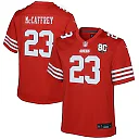 Zennovawear Christian McCaffrey San Francisco 49ers Youth 80th Anniversary Game Jersey - Scarlet