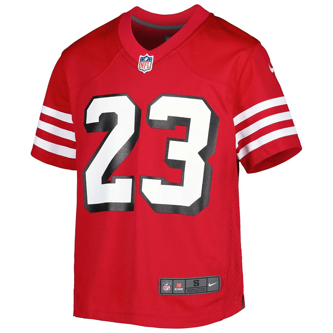 Zennovawear Christian McCaffrey San Francisco 49ers Youth Game Jersey - Scarlet
