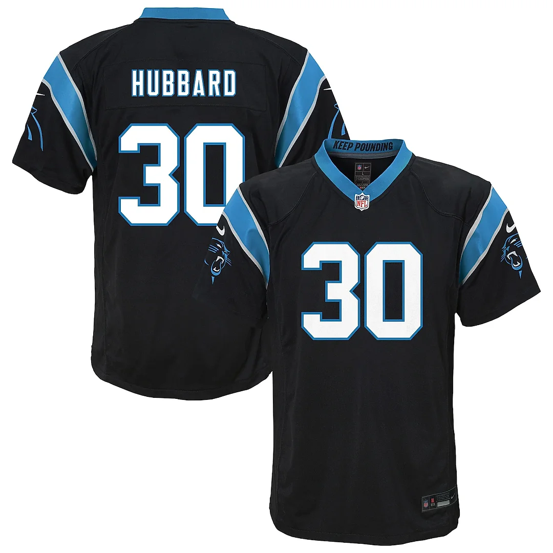 Zennovawear Chuba Hubbard Carolina Panthers Youth Team Game Jersey - Black