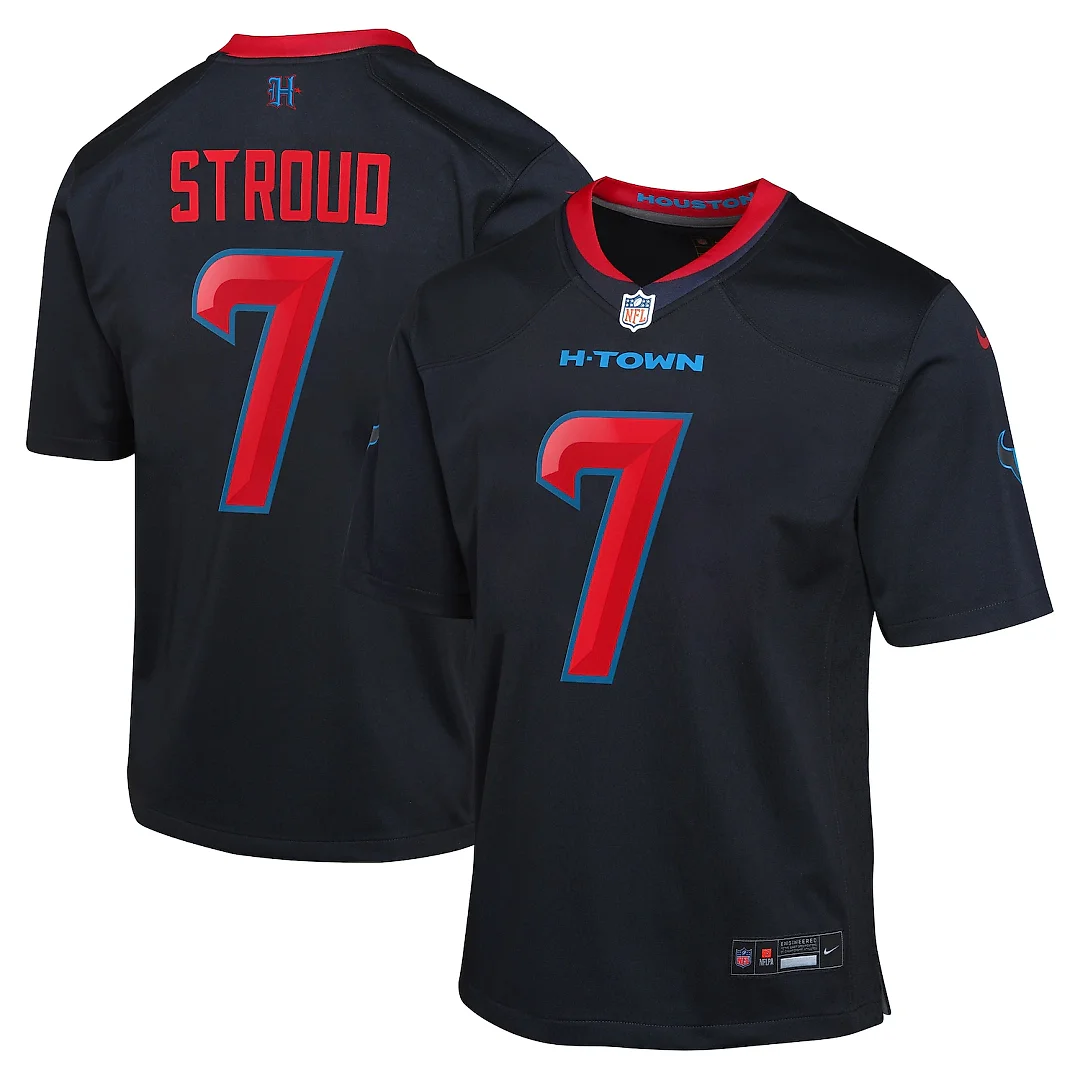 Zennovawear C.J. Stroud Houston Texans Youth Game Jersey - Navy