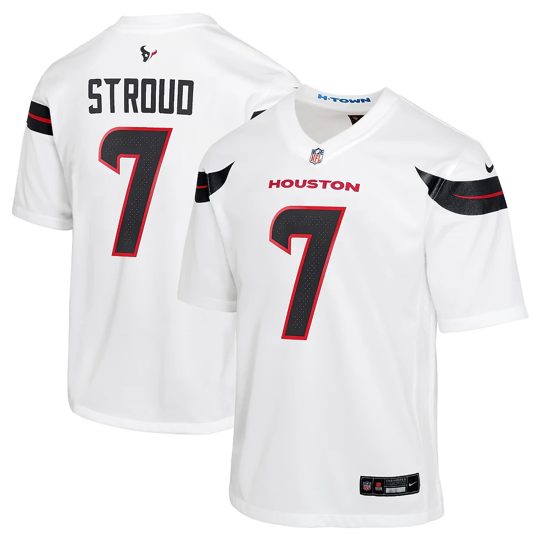 Zennovawear C.J. Stroud Houston Texans Youth Game Jersey - White