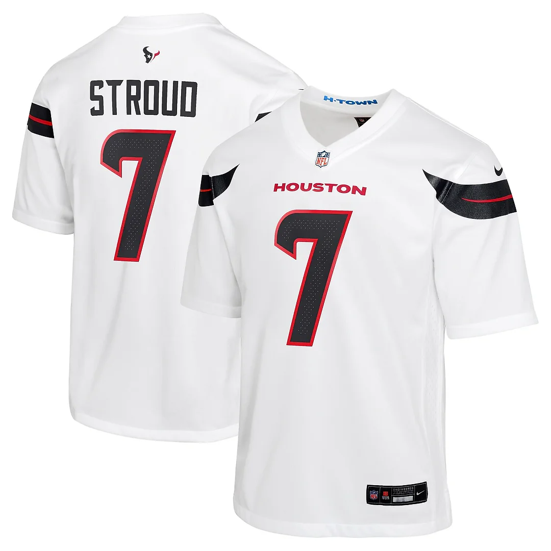 Zennovawear C.J. Stroud Houston Texans Youth Game Jersey - White