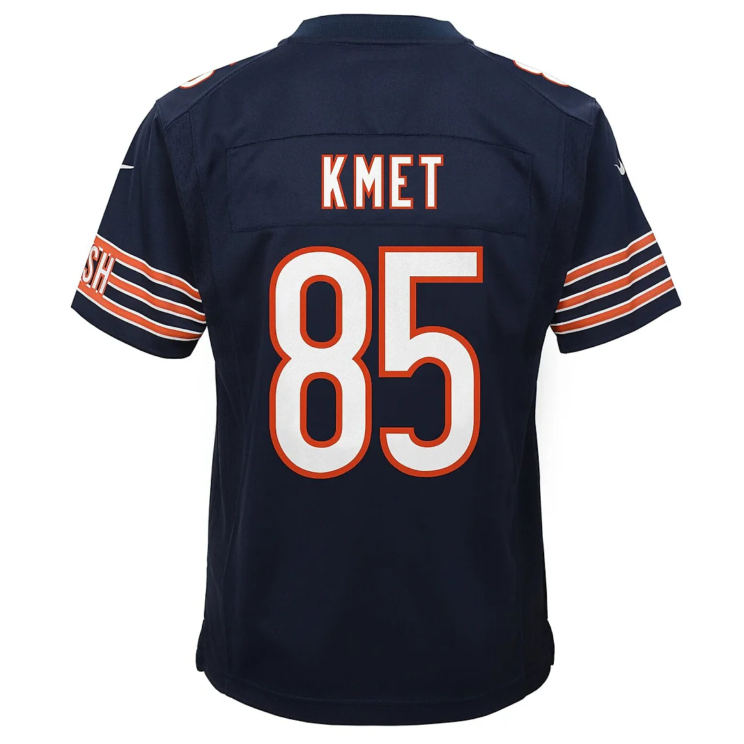 Zennovawear Cole Kmet Chicago Bears Youth Team Game Jersey - Navy