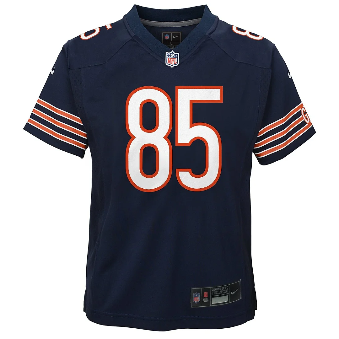 Zennovawear Cole Kmet Chicago Bears Youth Team Game Jersey - Navy