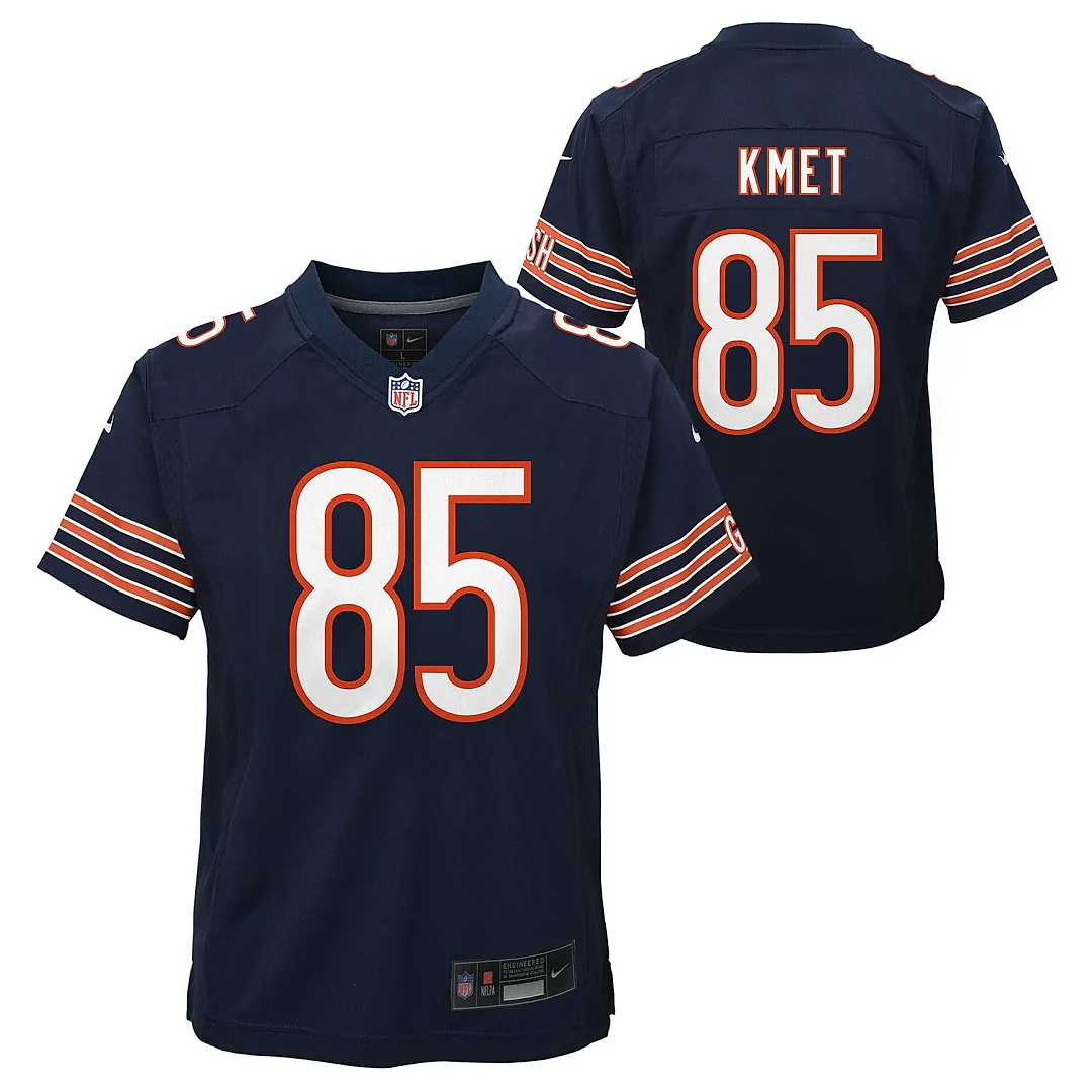 Zennovawear Cole Kmet Chicago Bears Youth Team Game Jersey - Navy