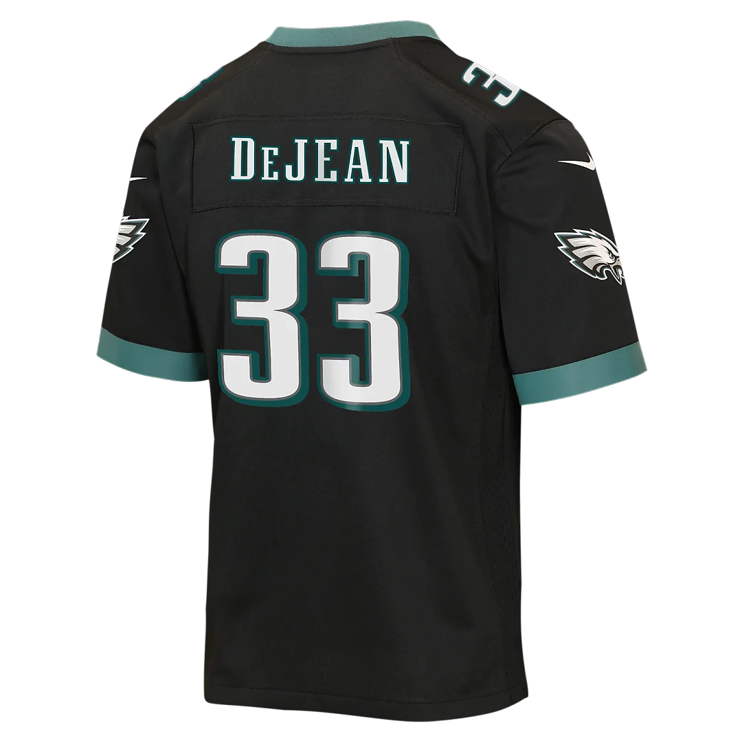 Zennovawear Cooper DeJean Philadelphia Eagles Youth Alternate Game Jersey - Black