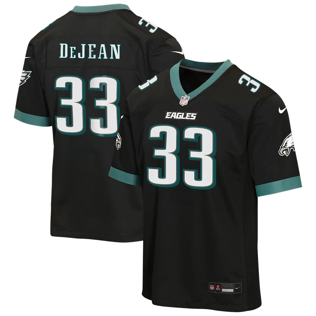 Zennovawear Cooper DeJean Philadelphia Eagles Youth Alternate Game Jersey - Black