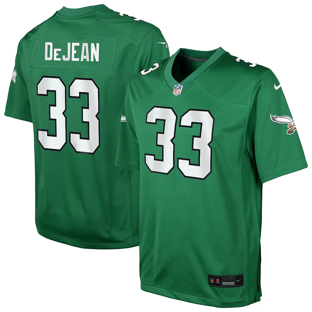 Zennovawear Cooper DeJean Philadelphia Eagles Youth Alternate Game Jersey - Kelly Green