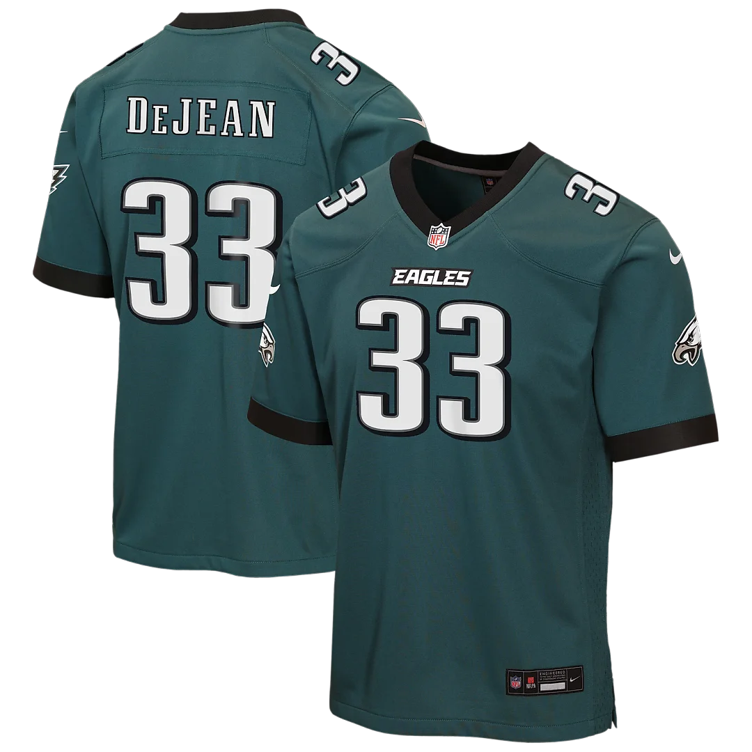 Zennovawear Cooper DeJean Philadelphia Eagles Youth Team Game Jersey - Midnight Green
