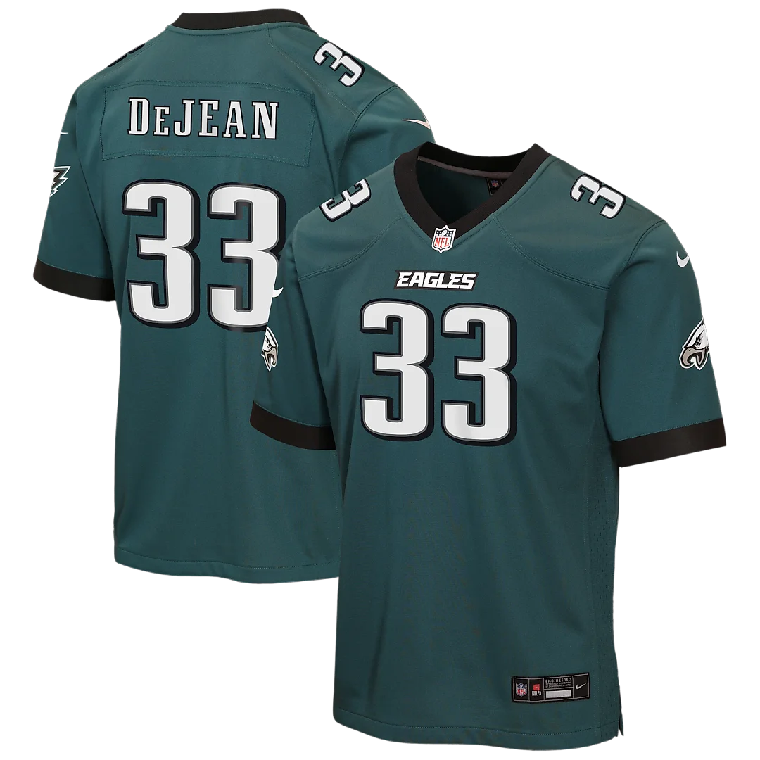 Zennovawear Cooper DeJean Philadelphia Eagles Youth Team Game Jersey - Midnight Green