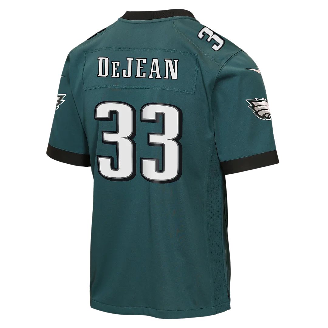Zennovawear Cooper DeJean Philadelphia Eagles Youth Team Game Jersey - Midnight Green