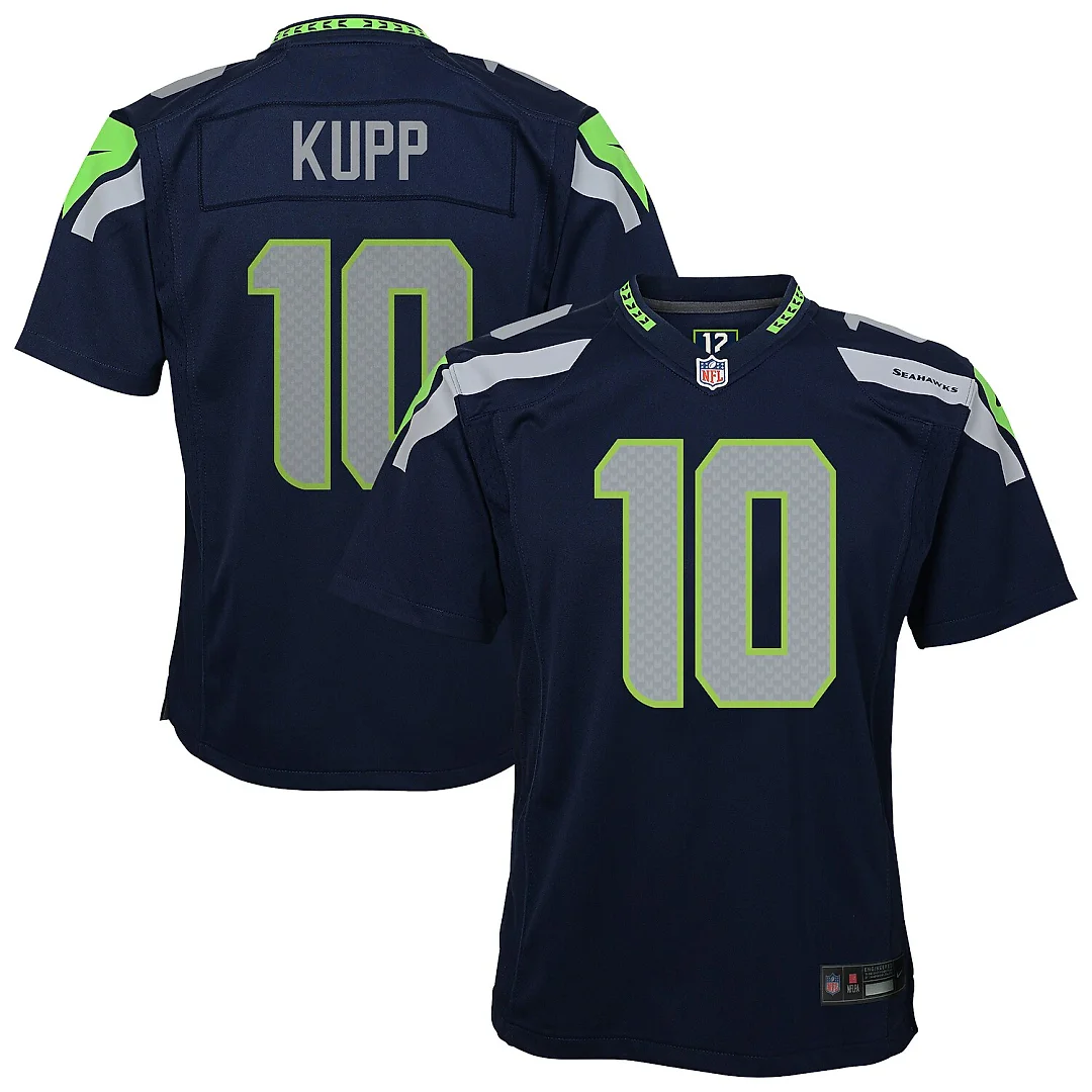 Zennovawear Cooper Kupp Seattle Seahawks Youth Game Jersey - College Navy