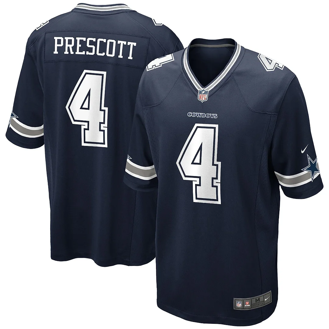 Zennovawear Dak Prescott Dallas Cowboys Youth Game Jersey - Navy