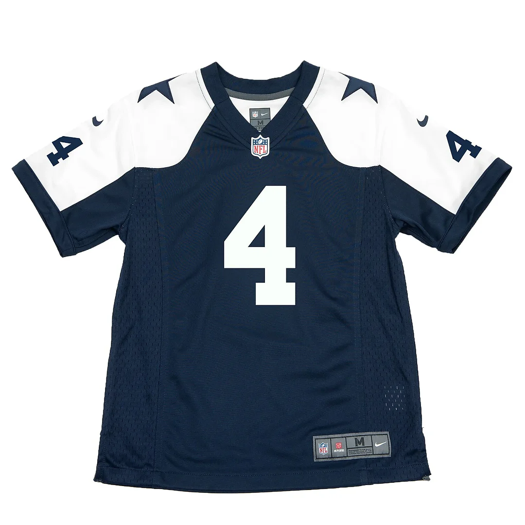 Zennovawear Dak Prescott Dallas Cowboys Youth Throwback Game Jersey - Navy
