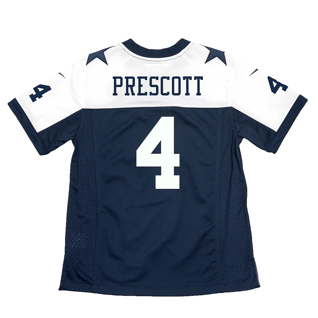 Zennovawear Dak Prescott Dallas Cowboys Youth Throwback Game Jersey - Navy