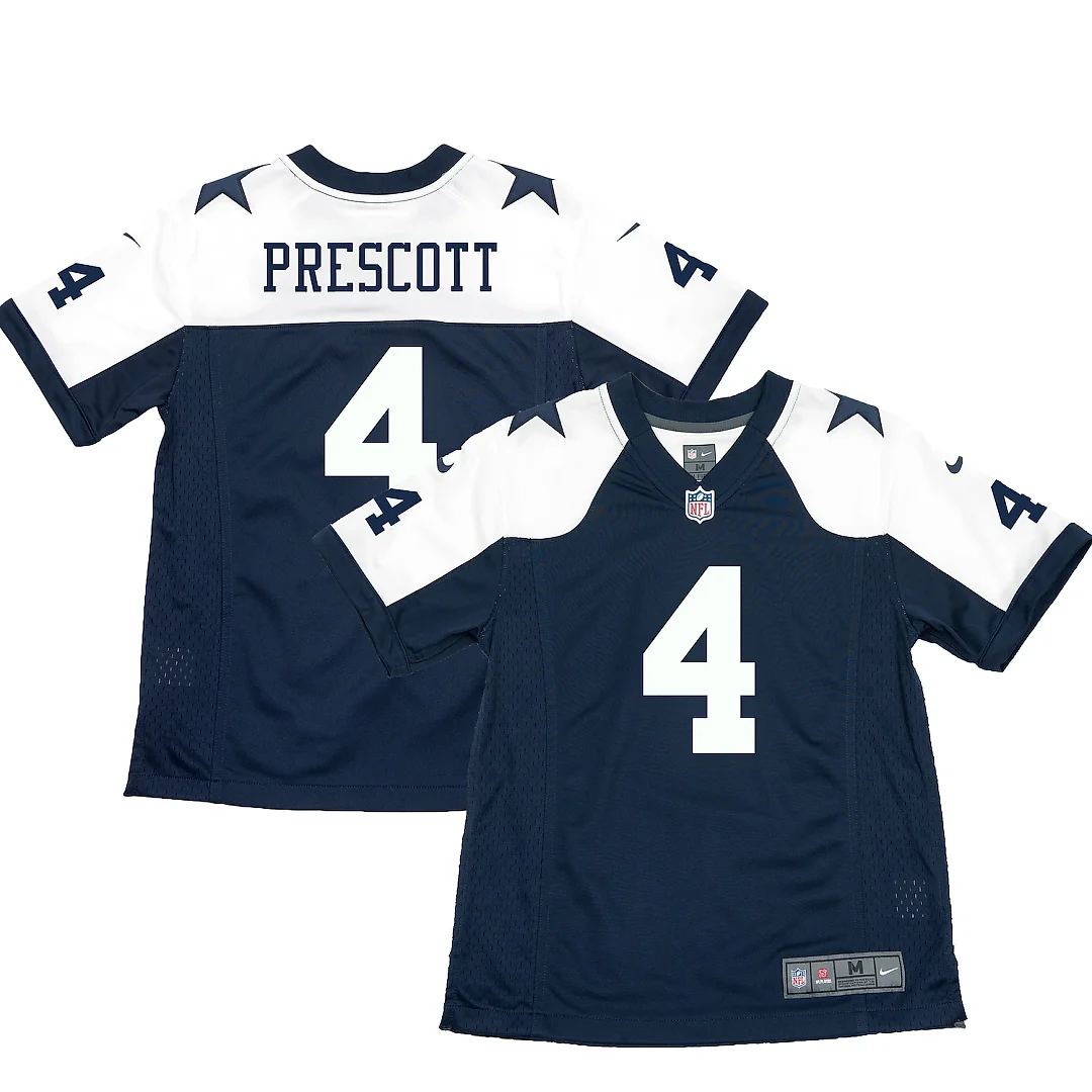 Zennovawear Dak Prescott Dallas Cowboys Youth Throwback Game Jersey - Navy