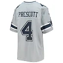 Zennovawear Dak Prescott Dallas Cowboys Youth Inverted Team Game Jersey - Silver