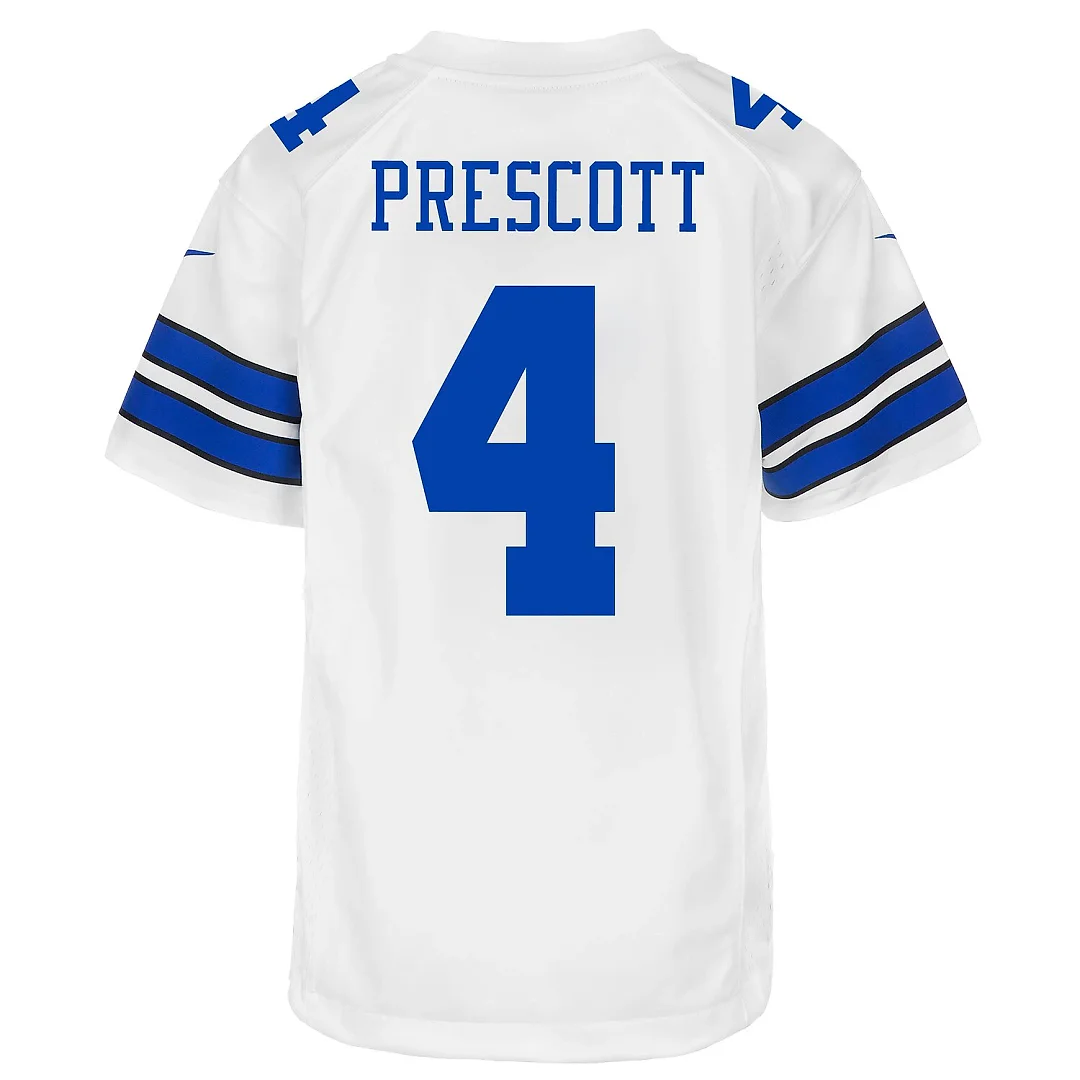 Zennovawear Dak Prescott Dallas Cowboys Youth Game Jersey - White