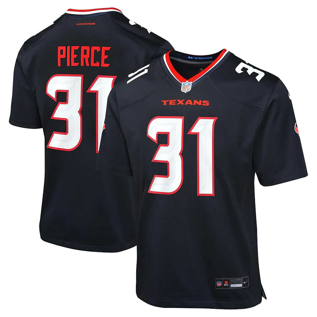 Zennovawear Dameon Pierce Houston Texans Youth Game Jersey - Navy