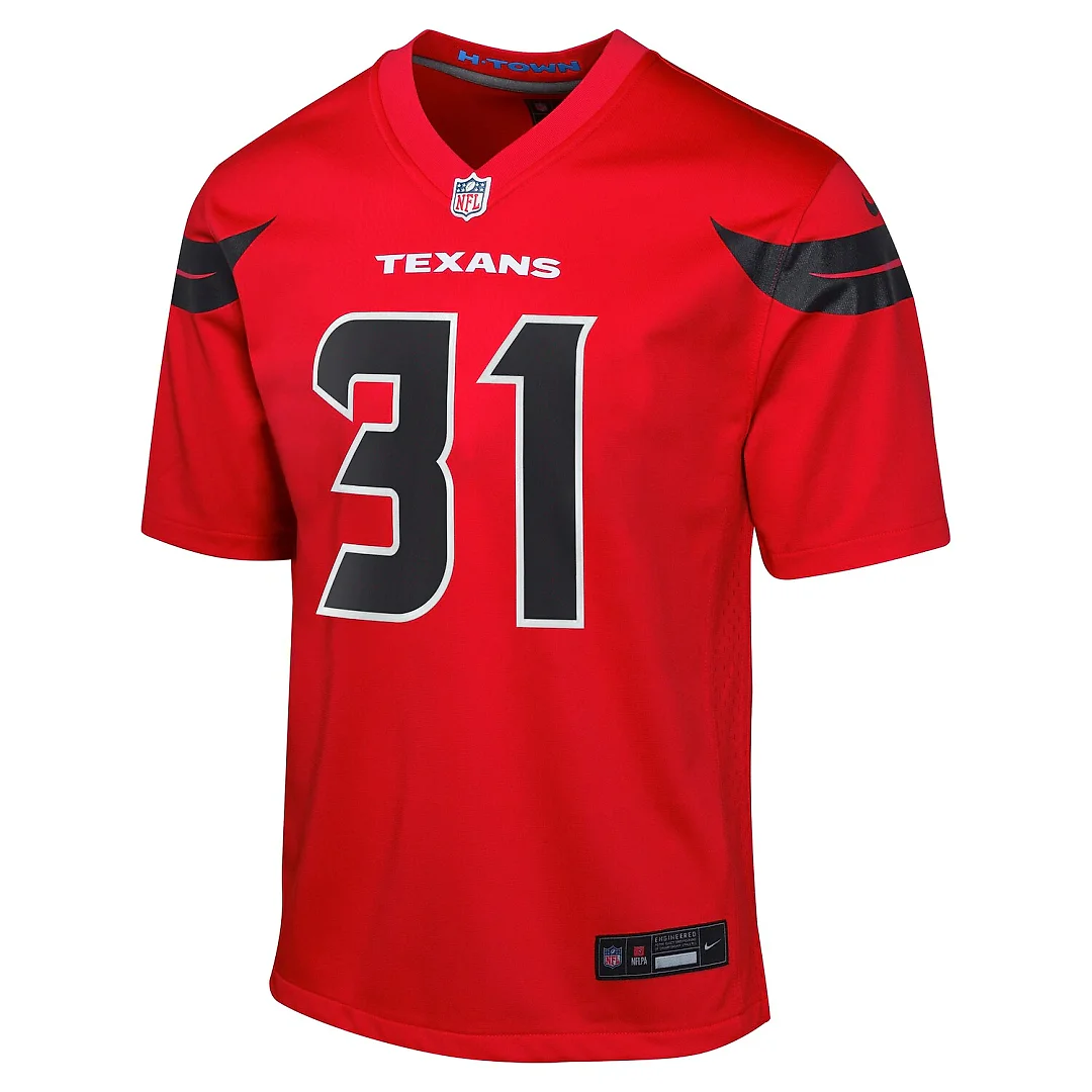 Zennovawear Dameon Pierce Houston Texans Youth Game Jersey - Red
