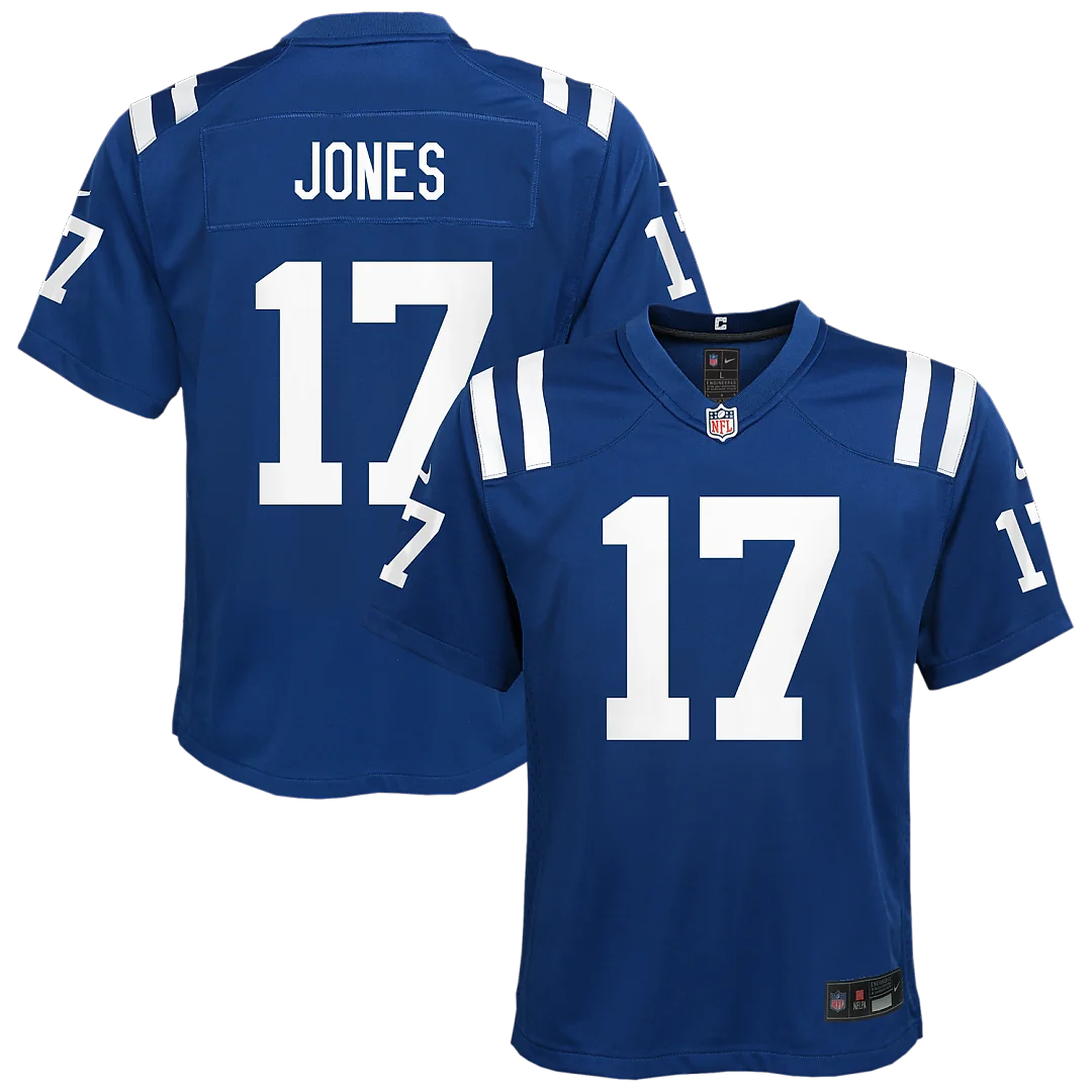 Zennovawear Daniel Jones Indianapolis Colts Youth Alternate 2 Game Jersey - Royal
