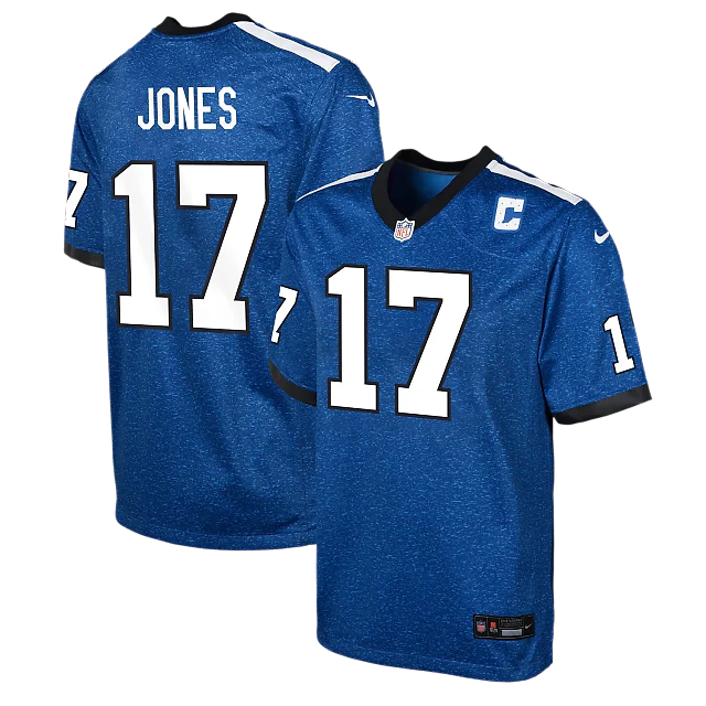 Zennovawear Daniel Jones Indianapolis Colts Youth Alternate 2 Game Jersey - Royal