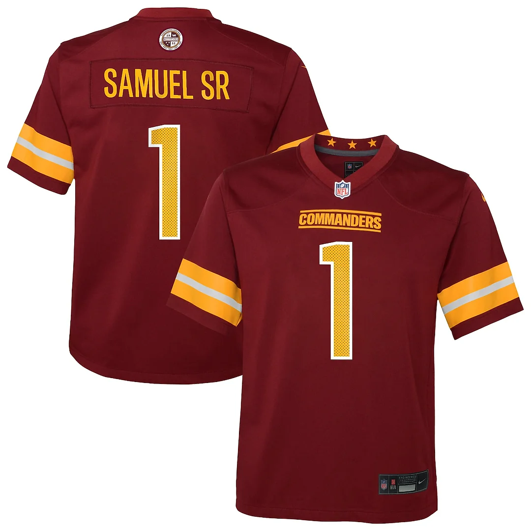 Zennovawear Deebo Samuel Sr Washington Commanders Youth Team Game Jersey - Burgundy