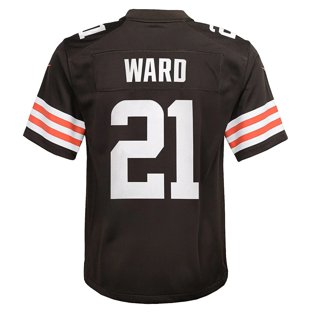 Zennovawear Denzel Ward Cleveland Browns Youth Game Jersey - Brown