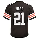 Zennovawear Denzel Ward Cleveland Browns Youth Game Jersey - Brown