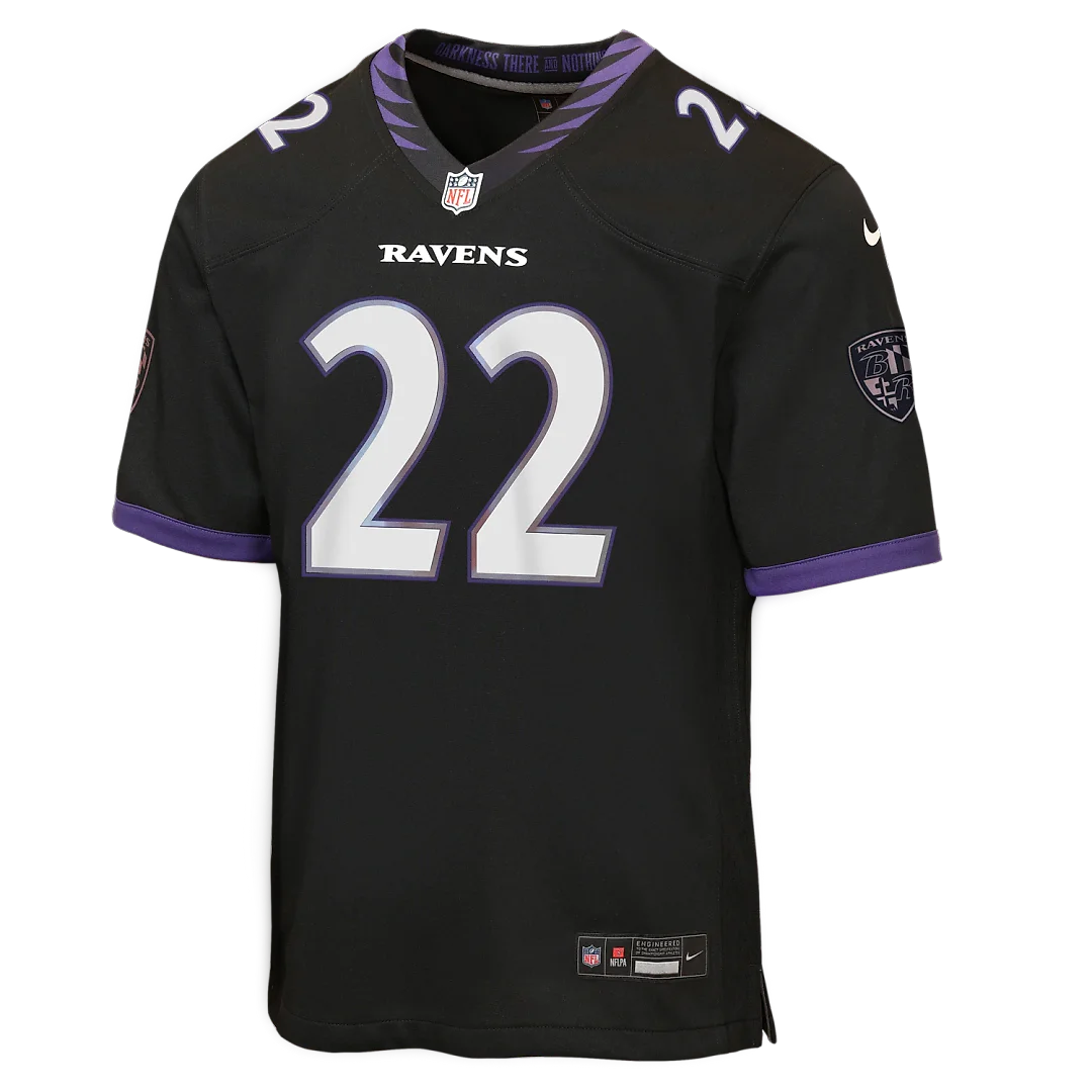 Zennovawear Derrick Henry Baltimore Ravens Youth Alternate Game Jersey - Black